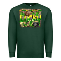 Sports Green All you need is coffee and lucky St. Patrick's Premium Sweatshirt - HowdyJamesFarm