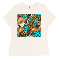Bone western turquoise gemstone seamless pattern Ladies Tee - BundleAndBundleShop