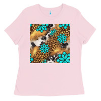 Bubblegum Pink western turquoise gemstone seamless pattern Ladies Tee - BundleAndBundleShop