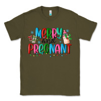 Army Green merry and pregnant Classic Tee - MaliasSmallBusiness