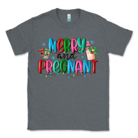 Charcoal Heather merry and pregnant Classic Tee - MaliasSmallBusiness
