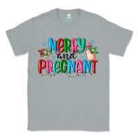 Heather Grey merry and pregnant Classic Tee - MaliasSmallBusiness