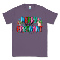 Lavender merry and pregnant Classic Tee - MaliasSmallBusiness