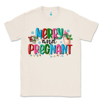 Natural merry and pregnant Classic Tee - MaliasSmallBusiness