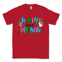 Red merry and pregnant Classic Tee - MaliasSmallBusiness
