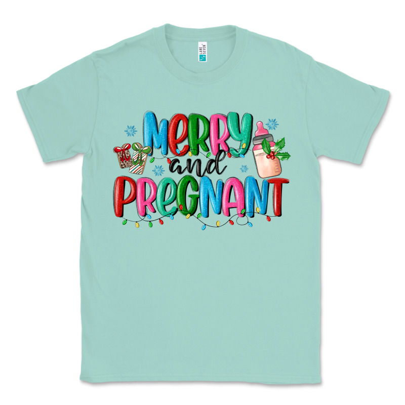 Merry And Pregnant Classic Tee by MaliasSmallBusiness | Teevron