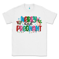 White merry and pregnant Classic Tee - MaliasSmallBusiness