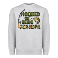 Fish Lures Hooked On Being Grandpa Heavyweight Sweatshirt | Teevron