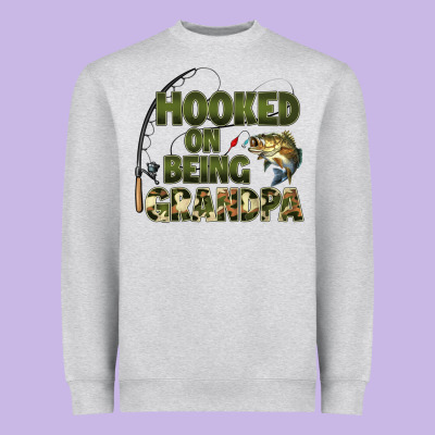 Fish Lures Hooked On Being Grandpa Heavyweight Sweatshirt Designed By Artiststas