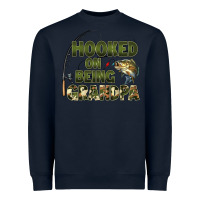 Navy fish lures hooked on being grandpa Heavyweight Sweatshirt - Artiststas