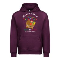 Mauve Wine logo for rosys saon mexicano Urban Hoodie - CowhideDigitalArt