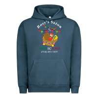 Pigment Midnight Navy logo for rosys saon mexicano Urban Hoodie - CowhideDigitalArt
