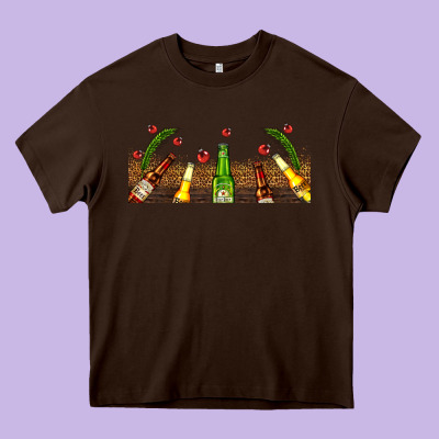 Beer Party For Christmas Heavy Core Tee Designed By Adodesignshop