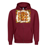 Burgundy fall with lightning bolt Zipper Hoodie - TumblerDesignByShophia