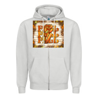 Dove Grey fall with lightning bolt Zipper Hoodie - TumblerDesignByShophia