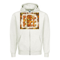 Oatmeal Heather fall with lightning bolt Zipper Hoodie - TumblerDesignByShophia