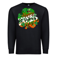 Black Happy St. Patrick's Day Premium Sweatshirt - CowGirlArtShop