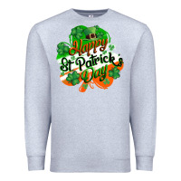 Heather Grey Happy St. Patrick's Day Premium Sweatshirt - CowGirlArtShop