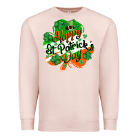 Pale Pink Happy St. Patrick's Day Premium Sweatshirt - CowGirlArtShop