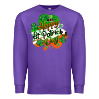 Purple Happy St. Patrick's Day Premium Sweatshirt - CowGirlArtShop