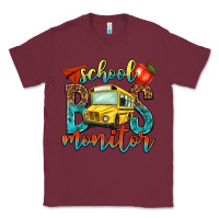 Burgundy school bus monitor Classic Tee - NancyCooperArtShop