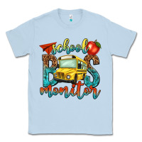 Dusty Blue school bus monitor Classic Tee - NancyCooperArtShop