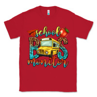 Red school bus monitor Classic Tee - NancyCooperArtShop