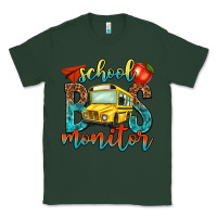 Sports Green school bus monitor Classic Tee - NancyCooperArtShop