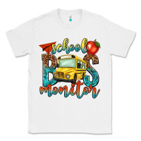 White school bus monitor Classic Tee - NancyCooperArtShop