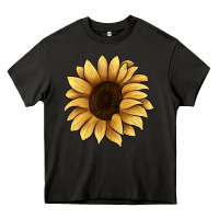 Asphalt sunflower Heavy Core Tee - JahusDesignShop
