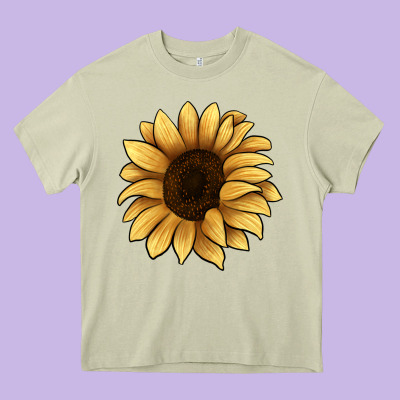 Sunflower Heavy Core Tee Designed By Jahusdesignshop