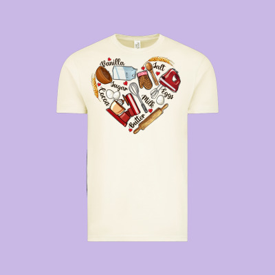 Bake Tools Hearts Vintage Tee Designed By Nancycooperartshop