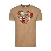Vintage Coffee bake tools hearts Vintage Tee - NancyCooperArtShop