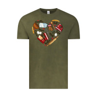 Vintage Olive bake tools hearts Vintage Tee - NancyCooperArtShop