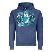 Vintage Denim up to snow good and cute snowman Vintage Hoodie - NancyCooperArtShop