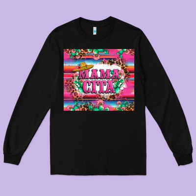 Mama Cita Cactus Serape Long Sleeve Tee Designed By Lillyallendesigns