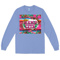 Colony Blue mama cita cactus serape Long Sleeve Tee - LillyAllenDesigns