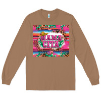 Toasted Coconut mama cita cactus serape Long Sleeve Tee - LillyAllenDesigns