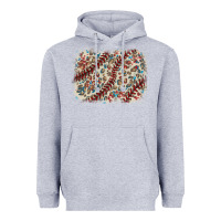 Heather Grey Baseball leopard glitter background Heavyweight Hoodie - HowdyJamesFarm