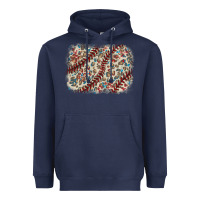 Navy Baseball leopard glitter background Heavyweight Hoodie - HowdyJamesFarm