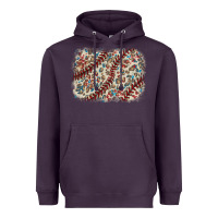 Plum Baseball leopard glitter background Heavyweight Hoodie - HowdyJamesFarm