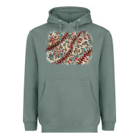 Sage Baseball leopard glitter background Heavyweight Hoodie - HowdyJamesFarm