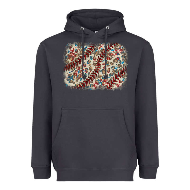 Baseball Leopard Glitter Background Heavyweight Hoodie by HowdyJamesFarm | Teevron