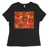 Black strawberries Ladies Tee - Jasminsmagicworld