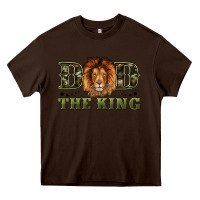 Chocolate Brown dad the king Heavy Core Tee - Artiststas