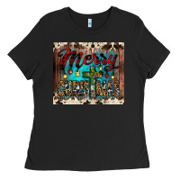 Black merry christmas cross tumbler Ladies Tee - JahusDesignShop