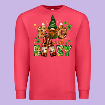 St. Patrick's Bad And Boozy With Gnome Premium Sweatshirt Designed By Howdyjamesfarm
