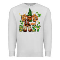 Dove Grey St. Patrick's Bad and boozy with gnome Premium Sweatshirt - HowdyJamesFarm