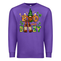 Purple St. Patrick's Bad and boozy with gnome Premium Sweatshirt - HowdyJamesFarm