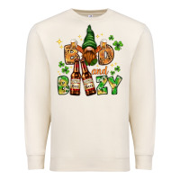 Sandshell St. Patrick's Bad and boozy with gnome Premium Sweatshirt - HowdyJamesFarm